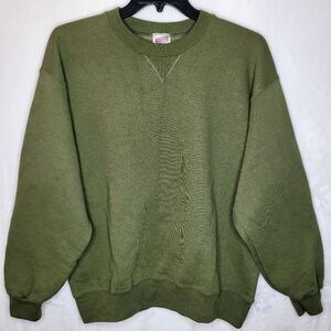 Vintage‎ Soffe Army Green Crewneck Sweater Size Large
